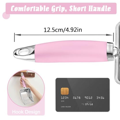 Cat Litter Scoop - Stainless Steel Metal Cat Litter Scoop-Sturdy Mesh Scooper - Mesh Shovel-Easy to Clean - Suitable for Cat Litter Box -Pink - color: Pink, size: M
