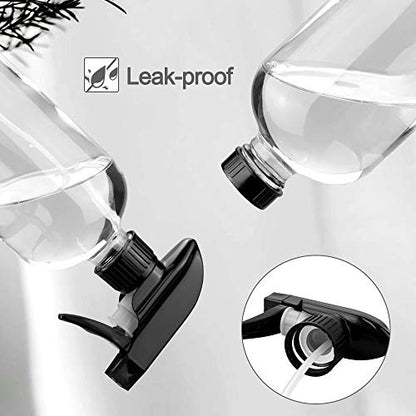 Worldgsb Glass Spray Bottles, 16oz Clear Glass Spray Bottles with Labels & Adjustable Nozzle, Reusable Containers for Cleaning, BBQ, Food, Plants, Alcohol, Essential Oils(3 Pack) - color: Clear, style: 3 Pack