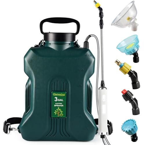 Backpack Sprayer, 3 Gallon, Battery Powered | 7.4V, 5 Mist Nozzles
