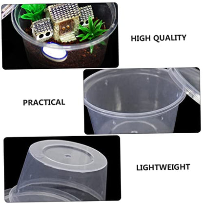 Mikikit 20Pcs Boxes Reptile Breeding Boxes Durable White Containers for Spiders Lizards Frogs and Pets for Quarantine and Comfortable Living Environment