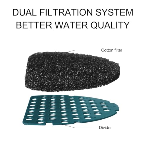 Tnfeeon Reptile Water Fountain Food Bowl Automatic Circulation System Waterfall Spout Lizard Water Dispenser with Food Trough for Bearded Dragon