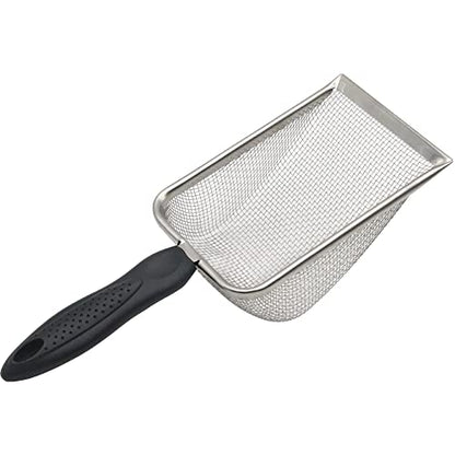 Reptile Sand Shovel Stainless Steel Fine Mesh Sand Substrate Scoop for Litter Cleaner Scooper for Sand Bedding