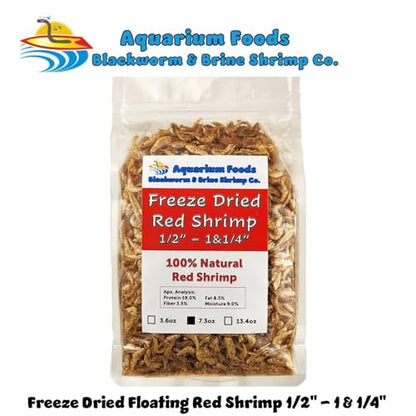 Red Shrimp, 1/2" to 1&1/4" Floating Freeze Dried Red Shrimp for All Tropical Fish, Cichlids, Catfish, Marines, Pond Fish, Turtles, Hamsters, Reptiles…7.3oz Clear Bag - size: 7.3 Ounce (Pack of 1)