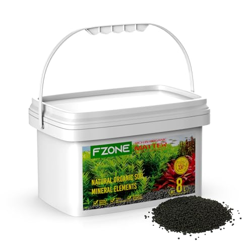 FZONE Aquarium Soil for Planted Tanks- Nutrient-Rich Aquarium Substrate for Fresh Water Live Plants, Dust-Free, Shrimp & Fish Safe，Long-Lasting pH Stable (3mm, 8L/18 lb, Black) - size: 8L/18 lb