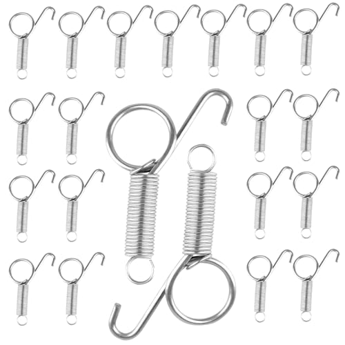 20Pcs Spring Door Latch for Rabbit Cages,Cages Door Metal Finger Spring Latch Hook, Multi Functional Pet Cages Door Spring Latch for Fixing Pet,Bunnies, Rodents, Hamsters,Squirrels Cages Hook