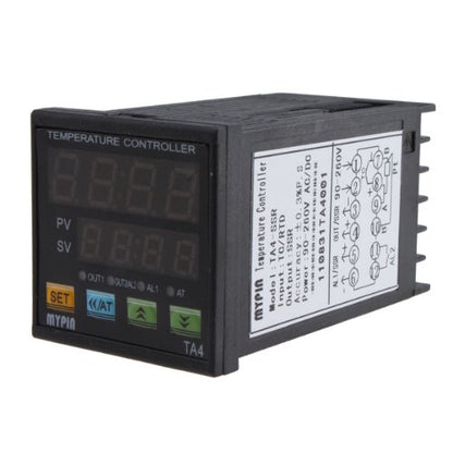 F/C PID Temperature Controller, AGPtEK Dual Display Digital Programmable Temperature Control TA4-SSR Solid State Relay with 2 Alarms