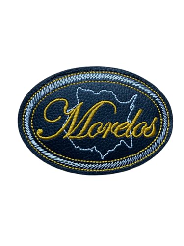 Morelos Embroidered Patch - 4" x 3" - Snake Skin Design - Hook and Loop Fastener Backing