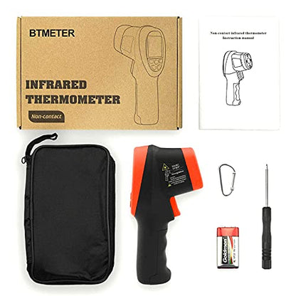 BT-1500 Pyrometer 30:1 Industrial Laser Thermometer Gun, -58℉ to 2732℉ Non Contact High Temp Infrared Thermometer Digital IR Temperature Gauge Orange(NOT for Human Temp Test) - color: Orange