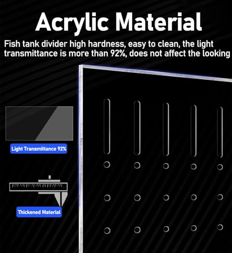 ERRULAN Acrylic Fish Tank Separator, Large Aquarium Tank Divider with Suction Cup, Fish Tank Divider Clear Kit for Optimal Fish Separation and Tank Organization(30x40cm/11.8x15.7in) - size: 30x40cm/11.8x15.7in