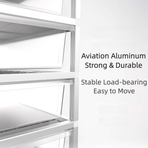 5 Tier Reptile Breeding Rack with Heating Pad, Aluminum Frame Hatchling Reptile Enclosure with Clear PET Tubs, Stackable Nursery Habitat for Baby Snake, Gecko, Lizard, Frog, Spider