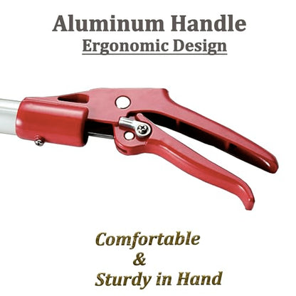 55‘’-87‘’Telescopic Snake Tong Reptile Grabber,Aircraft-Grade Aluminum Alloy Rattle Snake Catcher Wide Jaw Handling Tool with Lock，Also Get a 48‘’ Carbon Rod Snake Hook