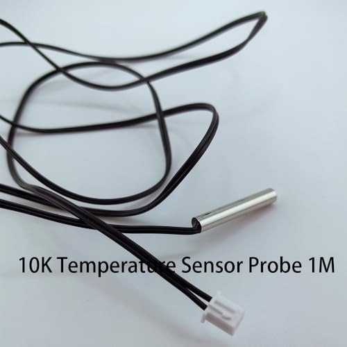 4pcs NTC 10K 3950 Thermistor 1 M, 10K Thermistor Temperature Sensor Probe, Stainless Steel 3950 NTC 10K Temp Sensor Probe use for Water Dispenser/Refrigerators/Freezers,etc. - style: 4pcs NTC 10K 3950 Thermistor 1 Meter