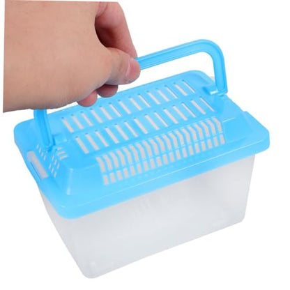 Happyyami Portable Fish Tank Handheld Aquarium for Fish Turtles and Small Reptiles Lightweight Easy to Transport Container for Pet Travel and Outdoor Adventures