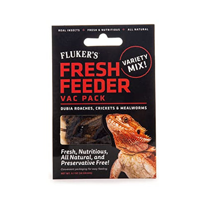 Fluker's Fresh Feeder Vac Pack Variety Mix, All Natural and Preservative Free, Great for Insect Eating Reptiles, Birds, Tropical Fish or Small Animals, 0.7 oz - size: 0.7 Ounce (Pack of 1)