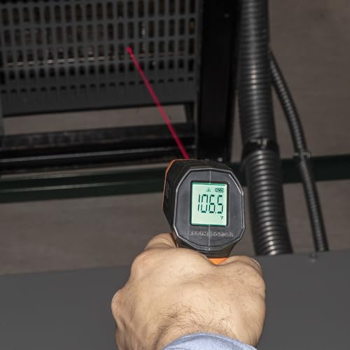 Klein Tools IR1KIT Infrared Thermometer and GFCI Receptacle Tester Kit, Non-Contact Digital Temperature Measurement and Electrical Tester - style: IR Thermometer w/GFCI Tester