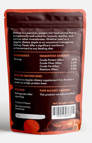 Isoblend Premium Isopod Food Bundle Vegetable Dry Blend and Shrimp Treat Protein Rich Food Source for Feeders Insects Reptiles Invertebrates