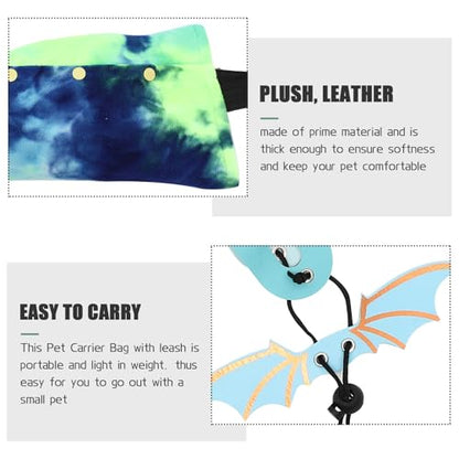 Bearded Dragon Sling Carrier and Portable Lizard Leash Set Adjustable Outdoor Reptile Carrier Bag for Travel and Pet Lizards