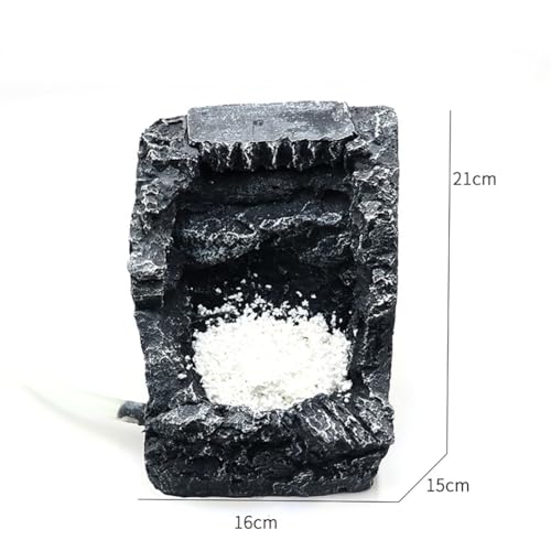 Fish Tank Decoration Rockery, Aquarium Mountain View Stone with Underwater Sand, Small Fish Tank Rockery Cave Waterfall, Resin Rockery Decor, Landscape Ornament Decorations Medium