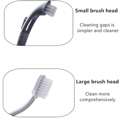 4 Pcs Bird Cage Cleaner with Two Brush Heads Long Handle Tool, Stainless Steel Bird Droppings Cleaning Scraper for Cleaning Bird Parrot Cages Kennels Perches