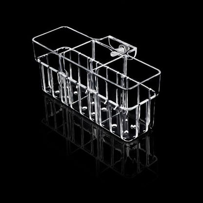 1 Pack Clear Aquarium Plant Holder Top Hanging Fish Tank Plant Holders Fits up to 0.8in Tank Edges, Aquarium Décor - color: Rectangle-White