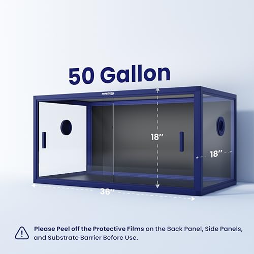 50 Gallon Gecko Tank with 36" Spacer Cabinet, Only for Phailozoo 50 Gallon Reptile Enclosure, Reptile & Amphibian Enclosure Terrarium Stand, 36"x 18" x 10"