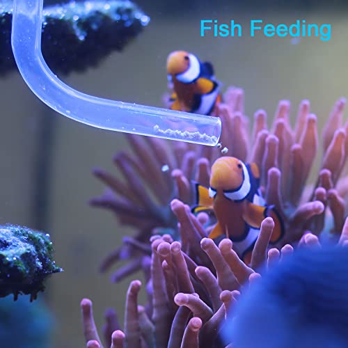 Aquarium Coral Feeder Fish Feeder Waste Clean Tool Manual Cleaner Water Changer Fish Tank Cleaning Tool Siphon Dropper Waste Remover Aquatic Bottom Pipette (25IN) - size: 25IN