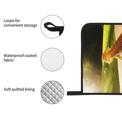 Beard Dragon Lizard Animal Reptile Heat Resistant Oven Mitts and Pot Holders Set of 4-500°f Protection Utensil Pocket for Grilling, Baking, Cooking