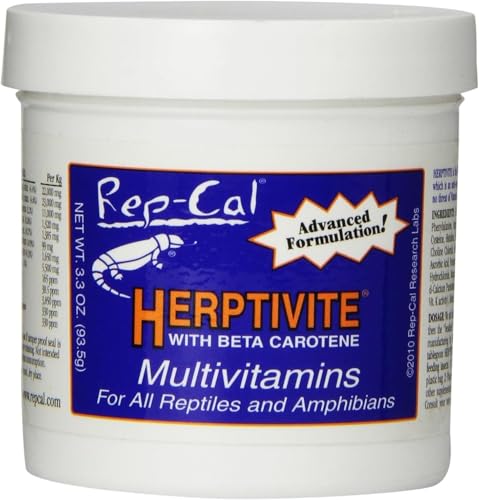 52299 SRP00300 Herptivite Multivitamin and Mineral Powder Reptile/Amphibian Supplement, 3.3 oz
