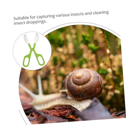 ibasenice Reptile Feeding Clamp and Poop Scoop Multipurpose Tool for Insect Catching and Cleaning Fish Tanks Lightweight and Easy to Use for Lizard Tortoise and Other Pets