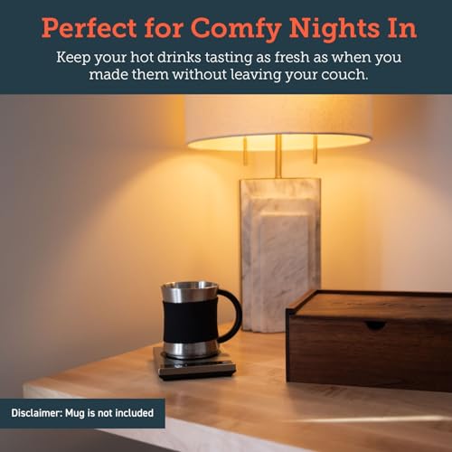 Cosori Coffee Mug Warmer for Desk, Office, 1°F Precise Temperature Control | Digital Cup Heater, Touch Tech & LCD Digital Display (77-194℉), 304 Stainless Steel