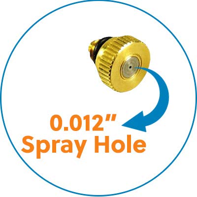 Micro-Mist Nozzle- Garden & Patio Misting System, Cooling Brass Nozzles with 0.012 Inch Size & 10/24 Inch Thread (Pack of 12) - size: Pack of 12