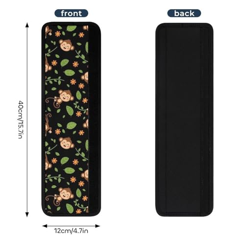2 Pieces Refrigerator Door Handle Covers Anti Slip Kitchen Appliance Protector Sleeve Animal Print Monkey Microwave Dishwasher Fridge Handle Cover - color: Design(562)