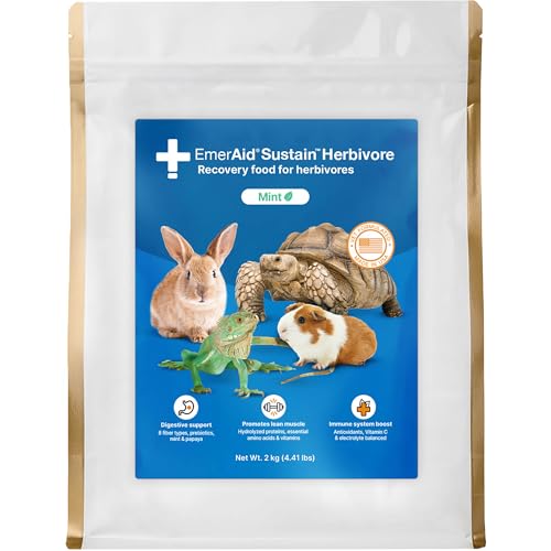 Sustain Herbivore (2 kg, Mint) | Nutritionally complete recovery food for herbivorous small pets and reptiles - size: 2000 g