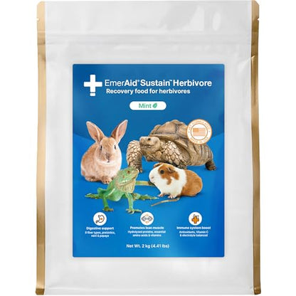 Sustain Herbivore (2 kg, Mint) | Nutritionally complete recovery food for herbivorous small pets and reptiles - size: 2000 g