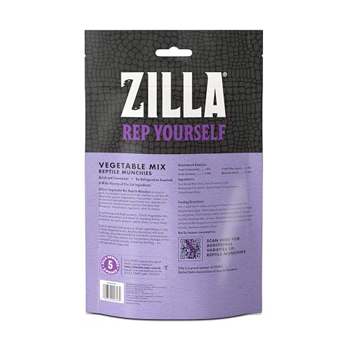 Zilla Reptile Food Munchies Vegetable Mix, 4-Ounce