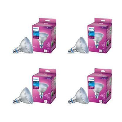 PHILIPS LED 120W PAR38 4-Pack Basic Daylight (5000K) 1325 Lumen (15.5W = 120W) Frosted Light Bulbs - size: 4 Pack