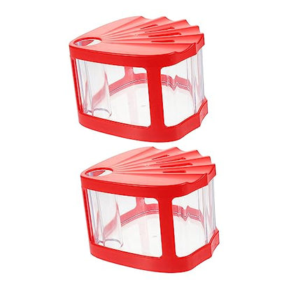 Mikikit 2pcs Mini Fish Tank Led Lights Small Reptile Boxes Compact Transparent Aquarium for Betta Fish for Desktop Decor and Breeding Stylish and Space-Saving