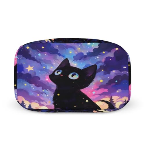 Starry Night Cat Lunch Bag for Women Men | Insulated Lunch Box Leakproof Food Meal Containers Reusable Foldable 6L Capacity Lunch Tote Bags for Work Picnic Travel - color: style-16
