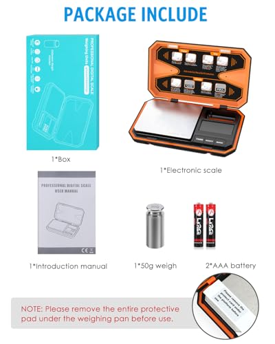 AMIR Digital Pocket Scale, 500g x 0.01g Gram Scale, LCD Display | Digital Food Scale with Tare Function, High precision, 6 Unit Conversion for Food, Jewelry, Coins, Coffee