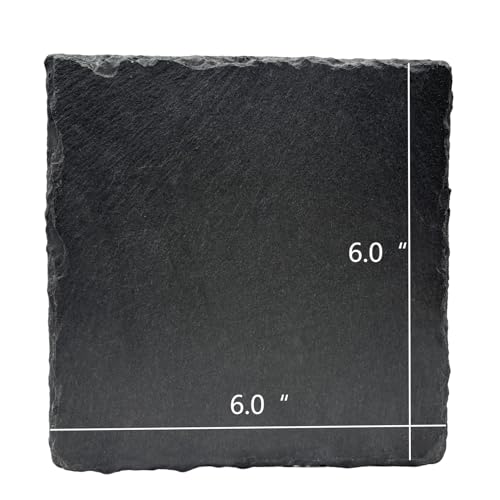 Reptile Basking Platform 2Pcs 6.0''x6.0'' Turtle Rock Plate Slate Feeding Food Dish Bowl Bathing Rest Terrace for Chameleon Lizard Bearded Dragon Gecko Snake Frog Newt (6.0''/15CM) - size: 6.0 inches