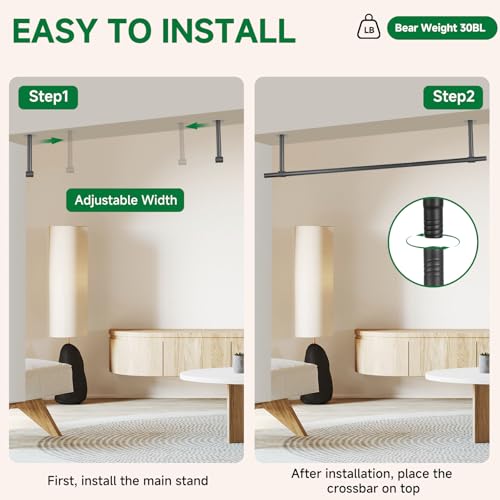 2 pcs Hanging Planters Rod, Plant Hanger Indoor for Window Ceiling, Hanging Plant Shelf for Wall Planter House Plants, Plant Shelves Metal Holder Bar 31.5 In (Pots, Plants, Chains not Included) - size: 31.5In Length-2Pcs