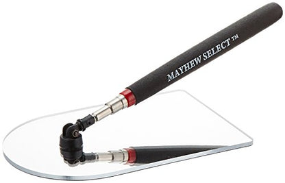 Mayhew Tools 17765 TeleMirror Telescoping Acrylic Mirror, 4" x 6", Black - size: 4"L x 6"W
