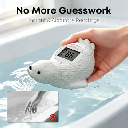 Doli Yearning Baby Bath Thermometer Baby Safety Water Thermometer for Kids | ±1℉ Accuracy; Long Battery Life; BPA-Free; Rapid Response - color: White