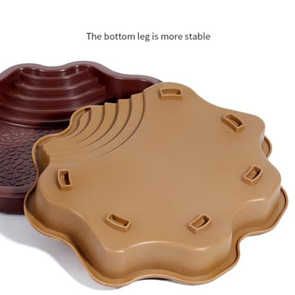Turtle Bathing Pool, Reptile Feeding Dish Water Pot, Lizard Turtle Bathing Pool for Aquatic Climbing Pet - color: Earthy Yellow