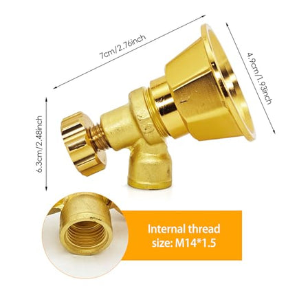 Brass Atomizing Nozzle - Adjustable, High-Pressure Irrigation Spray Misting Sprayer for Agricultural Spraying, Sprinkler Nozzle for Garden, Lawn - Water for Plant