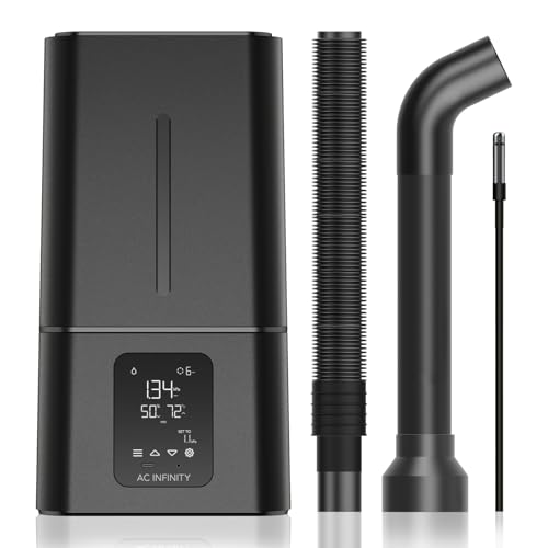 AC Infinity CLOUDFORGE T7, Plant Humidifier 15L with VPD Humidity Controls | 10-Level Precision Vaporizer, Extendable Hose, Targeting Pipe, and No-Leak Seal for Grow Tents - size: 15L Plant Humidifier