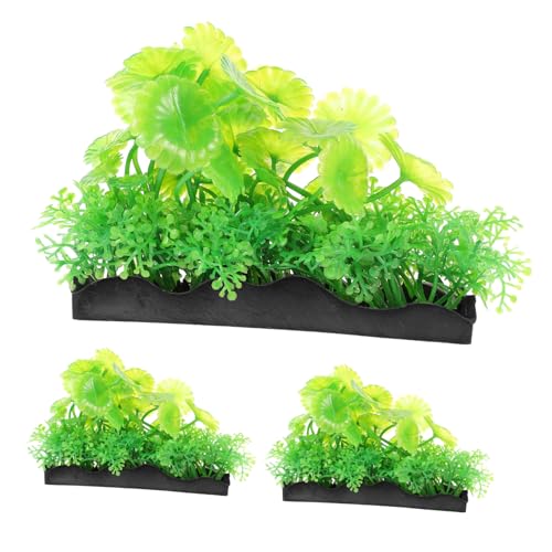 3pcs Realistic Aquatic Plant Decor for Aquariums Lifelike Greenery for Fish Tanks for Tropical Fish Reptile Terrariums and Underwater Landscapes