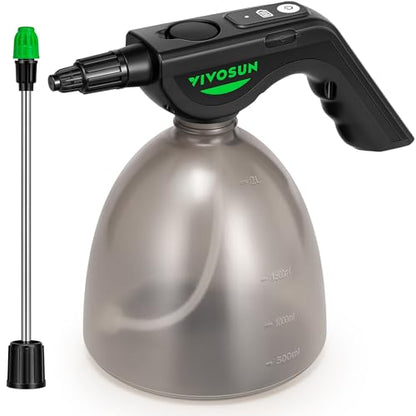 VIVOSUN 70oz Battery Powered Sprayer, Electric Spray Bottle | USB Rechargeable, Automatic Water Pump Plant Mister with Adjustable Pressure, Easy to Refill, 2.2 Ah Battery