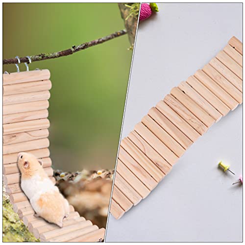 Hamster Ladder Hamster Climbing Toy with Hook Wooden Ladder Bridge Gerbils Mice and Small Animals Reptile Tortoises