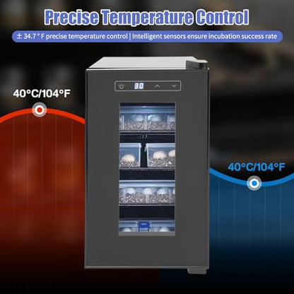 Reptile Incubator, 23L Cabinet Incubators for Hatching Eggs Scientific Lab Incubator Reptile Egg Incubator for Hatching Chicks 50-104°f Precise Temperature Control Cooling and Heating